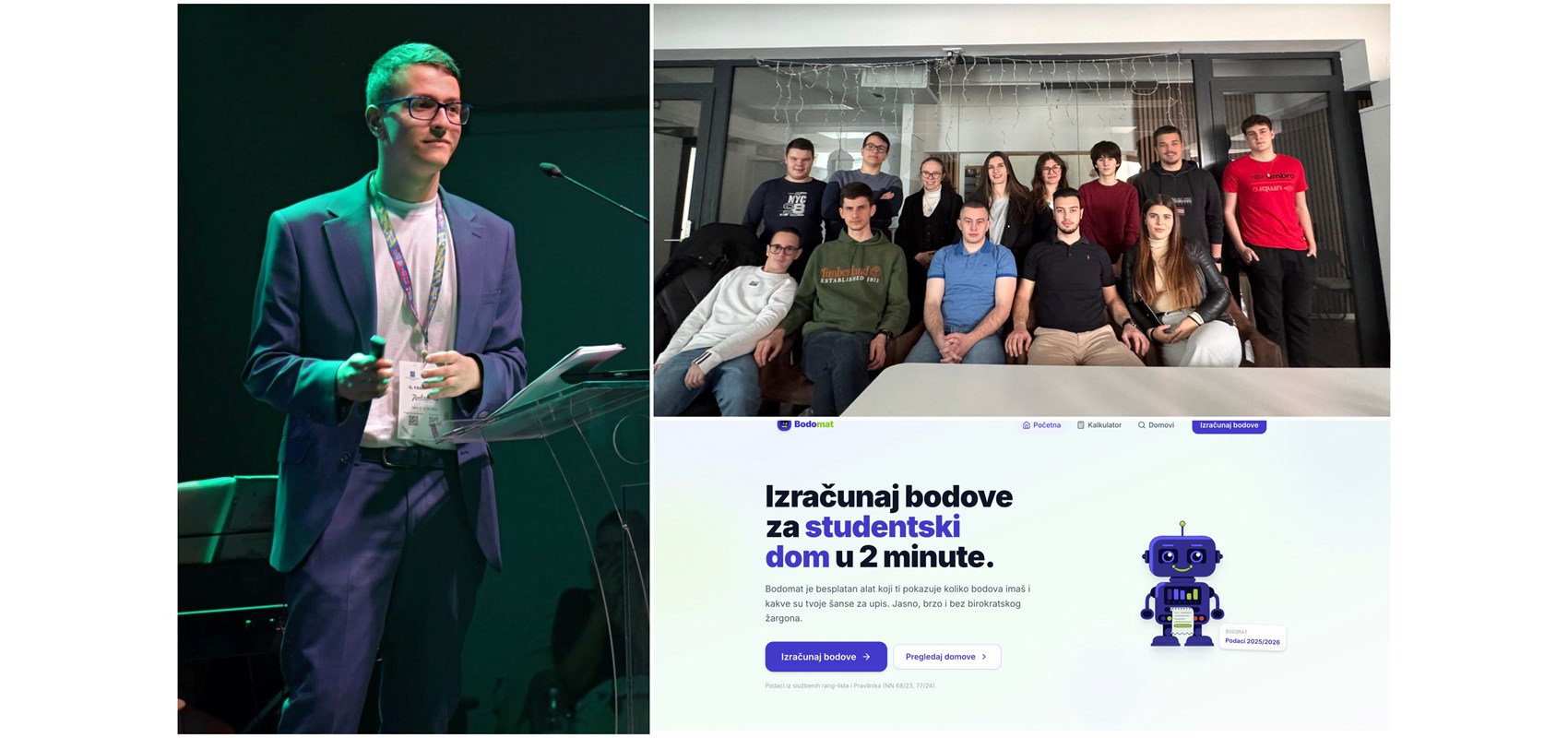 S 14 godina osnovao je udrugu, vodio velike projekte, a sada je napravio Bodomat koji studentima olakšava prijavu za dom